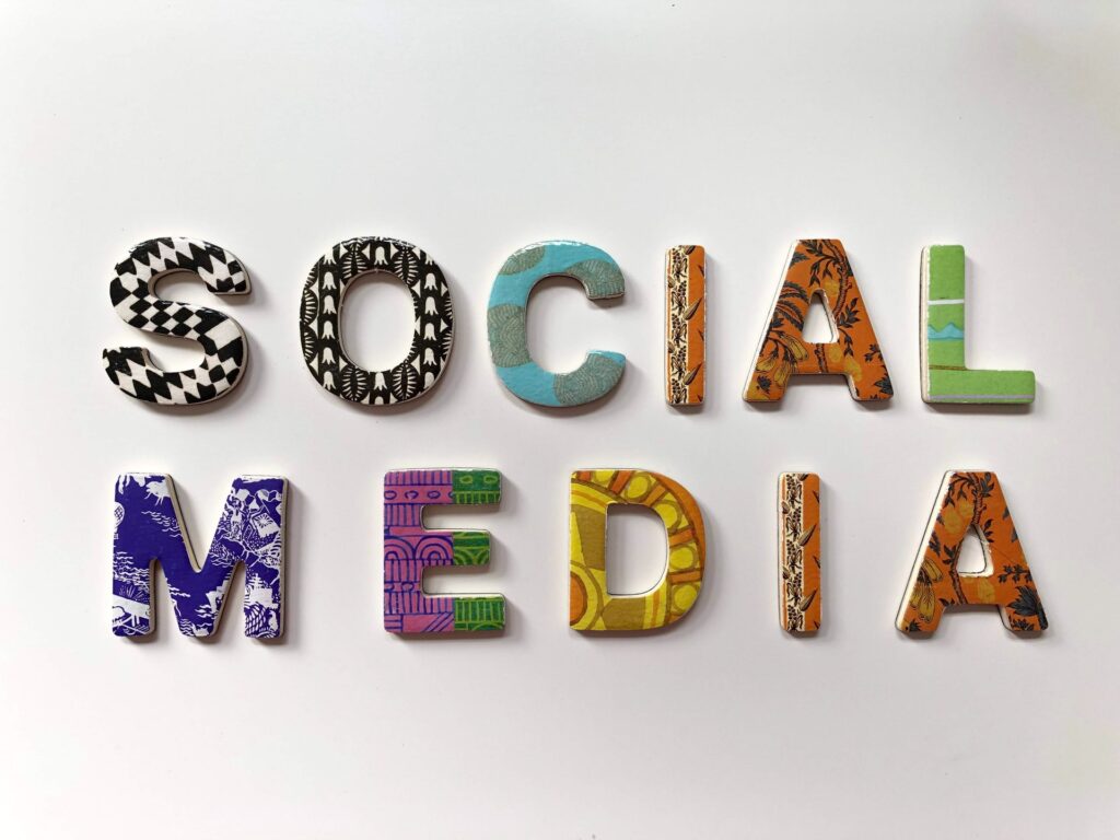 colorful blocks through which social media is created