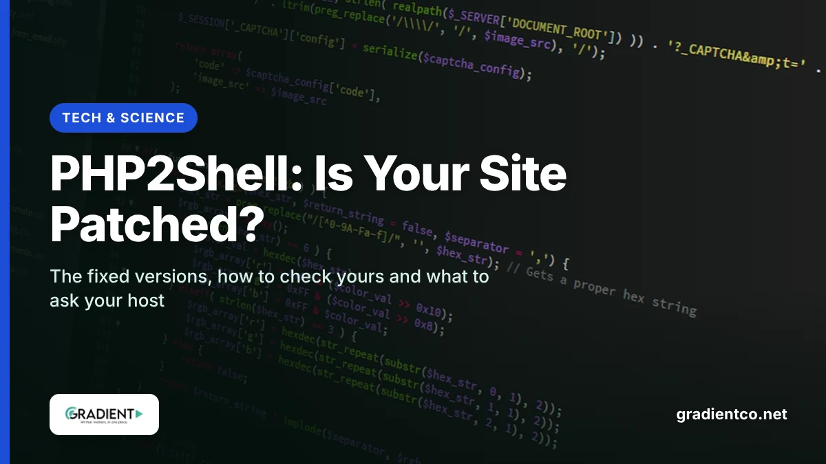 PHP2Shell explained: PHP source code open in a code editor, the server language both critical flaws affect